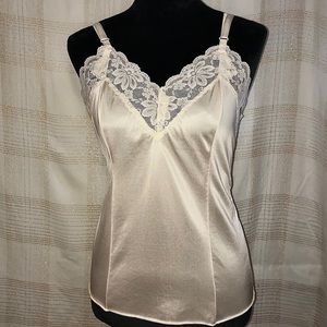 Vintage Cream Lace Lingerie Top